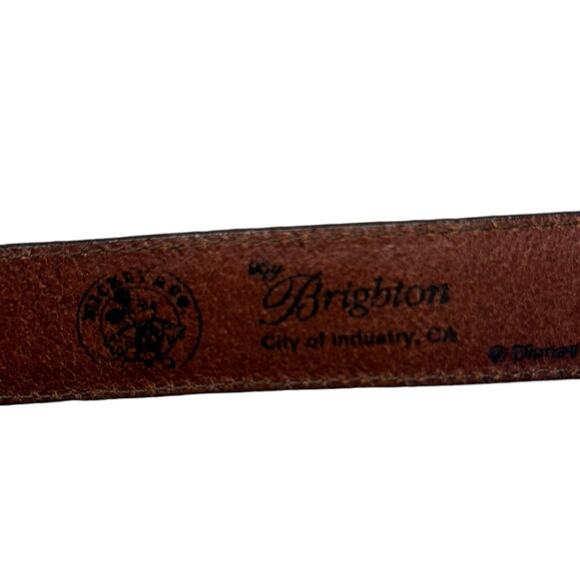 Vintage Brighton Disney Collaboration Womens Size 32 Brown Leather Belt - Picture 5 of 6